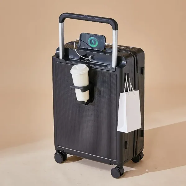 Trunk Luggage Thickened Trolley Case 20 22 24 26 Inch Multifunctional Ladies Wide Trolley Boarding Box Rolling Suitcase Password - Image 4