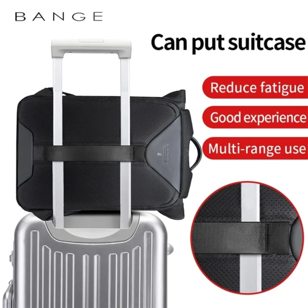 Bange Men Fashion Backpack Multifunctional Waterproof Backpack Daily Travel Bag Casual School Rucksack for Unisex - Image 4