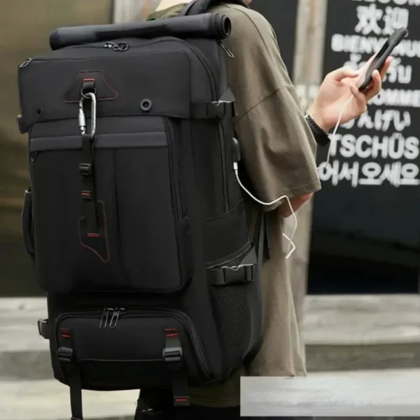 Men 35/50/60/80L Travel Backpack Laptop Business Dual Use Backpack Expandable USB Port Bag Large Capacity Waterproof Backpack - Image 6