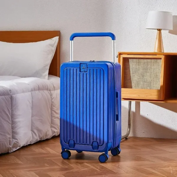 New 20"22"24"26 Inch Travel Suitcase Multifunctional Front Open Cover Trolley Case with Cup Holder Boarding Box Rolling Luggage - Image 4