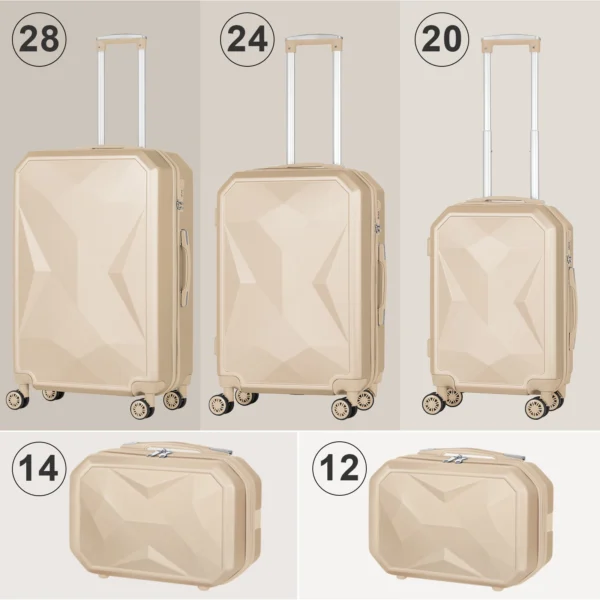 Luggage Set 5Pieces Hard Shell Suitcase Set Family Travel Luggage Suit Business Travel Boarding Luggage With TSA Lock - Image 2