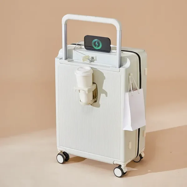 Trunk Luggage Thickened Trolley Case 20 22 24 26 Inch Multifunctional Ladies Wide Trolley Boarding Box Rolling Suitcase Password - Image 3