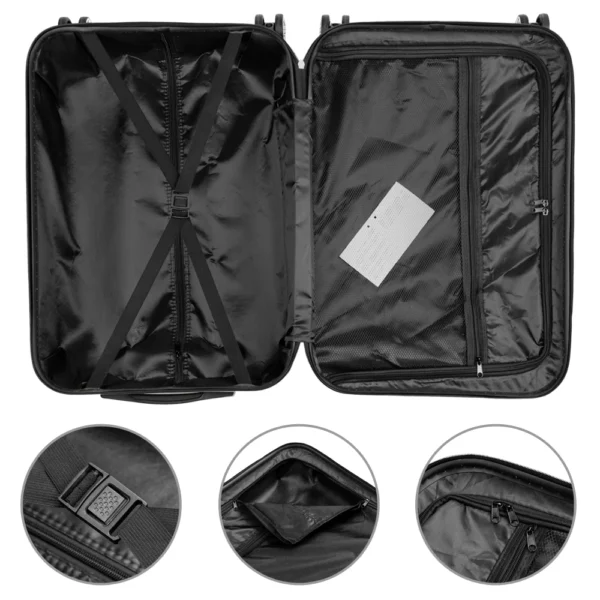 3-in-1 Multifunctional Large Capacity Traveling Storage Suitcase Luggage Set Navy Blue - Image 6