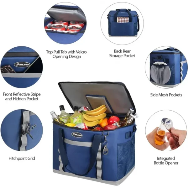 30 & 75 Can Soft Cooler Bags with Insulation and Leakproof Design - Image 6