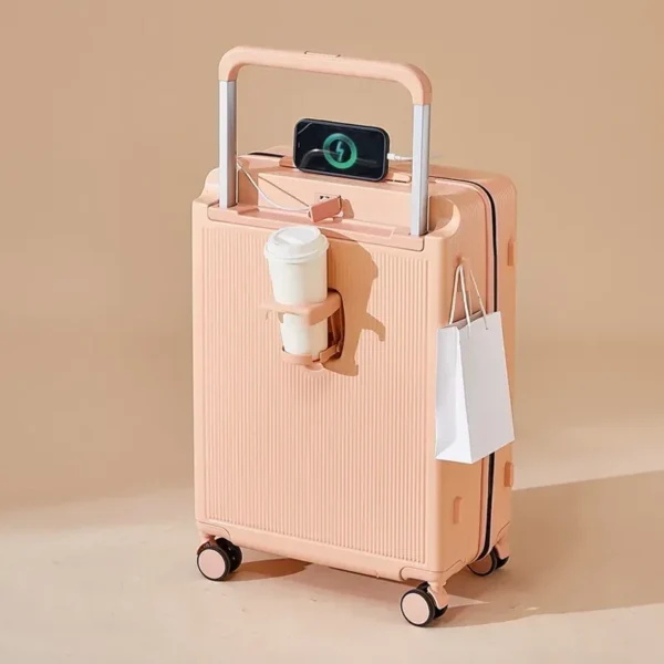 Trunk Luggage Thickened Trolley Case 20 22 24 26 Inch Multifunctional Ladies Wide Trolley Boarding Box Rolling Suitcase Password - Image 5