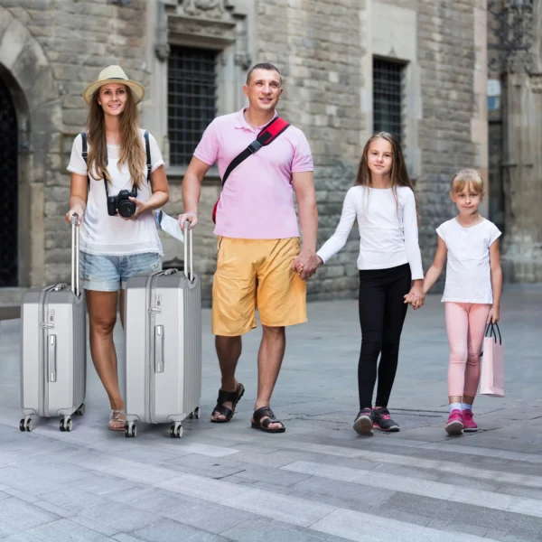 3PCS Luggage Set ABS Hardside Travel Luggage with Spinner TSA for Business Trip ABS Travel Luggage Set - Image 4